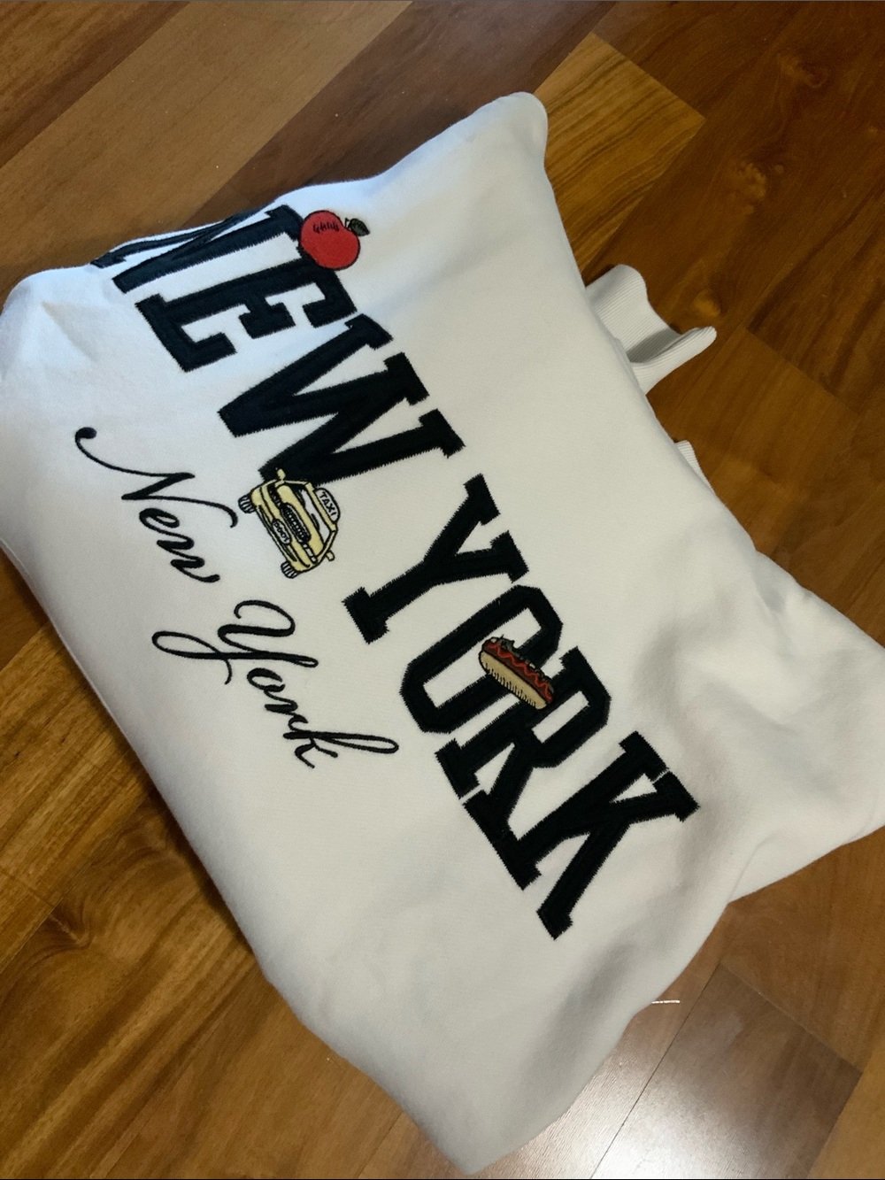 Abercrombie and Fitch Sunday Hoodie WHITE ABERCROMBIE NYC sweatshirt SMALL